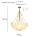Axyaa Nordic Frosted Glass Ball Chandelier LED Pendant Light for Bedroom and Clothing Store