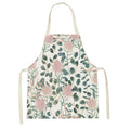 Axyaa Pink Tulip Kitchen Apron for Men and Women - Minimalist Floral Plant Design