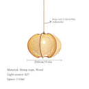 Axyaa Wabi Sabi Hemp Rope Wood Chandelier Pendant Lights