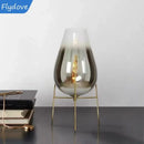 Axyaa Nordic Glass Desk Lamp - Modern Light Luxury Design for Bedroom, Study, and Hotel
