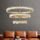 Axyaa Crystal LED Chandeliers: Luxury Lighting for Living Dining Kitchen Room