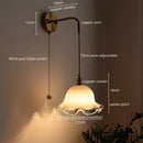 Axyaa Nordic Copper LED Wall Light Fixture: Modern Interior Lamp for Bedroom, Bathroom, Balcony