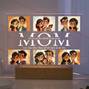 Axyaa Personalized 3D Acrylic Lamp for Mom Dad Love Family Birthday Gift