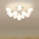 Axyaa Nordic White Lily Blossom LED Chandelier for Kitchen Living Room Bedroom
