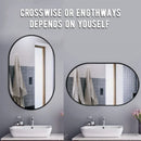 Axyaa Black Framed Bathroom Mirror - Modern Vanity Mirror for Washing Room