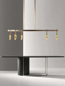 Axyaa Modern Luxury Copper LED Chandelier - Crystal Light Fixture