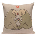 Axyaa Love Pug Dog Cushion Cover Sleep Dog Throw Pillow Case