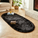 Axyaa Faux Wool Plush Shaggy Area Rug Living Room Kids Bedroom Floor Mat