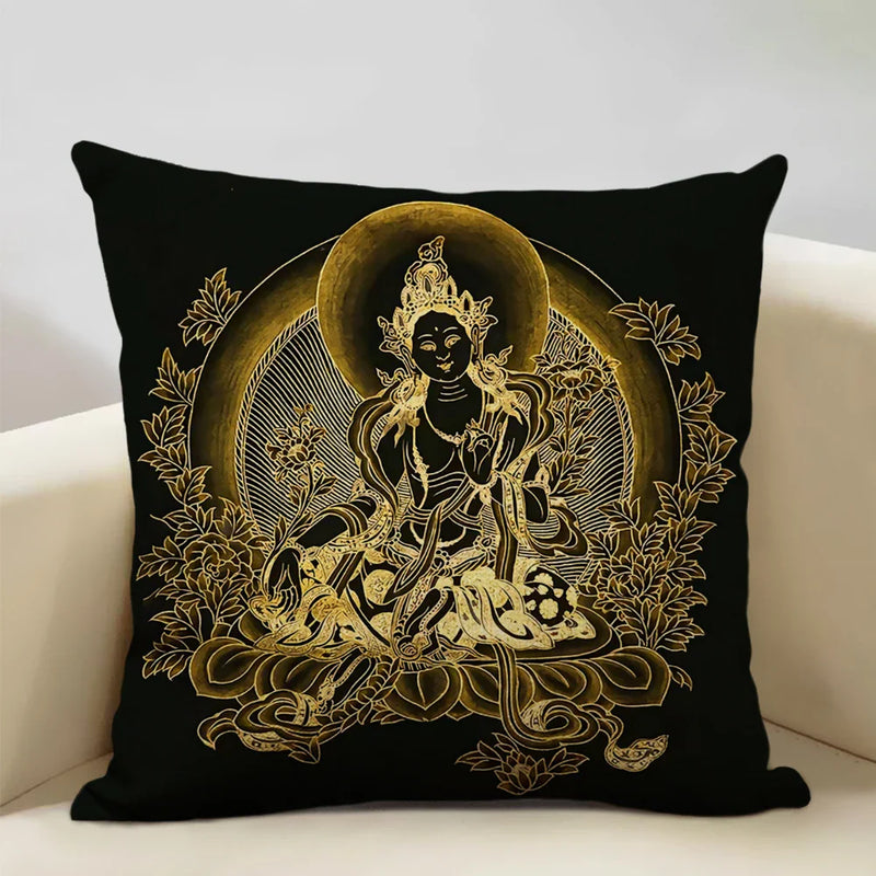 Retro Art Linen Cushion Cover 45 * 45 for Living Room Bedroom Decor with Axyaa Brand