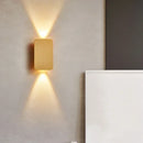 Axyaa Modern LED Double Head Wall Lamp in Gold/Black for Living Room, Bedroom Lighting