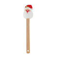 Axyaa Christmas Silicone Spatula with Wooden Handle for Baking