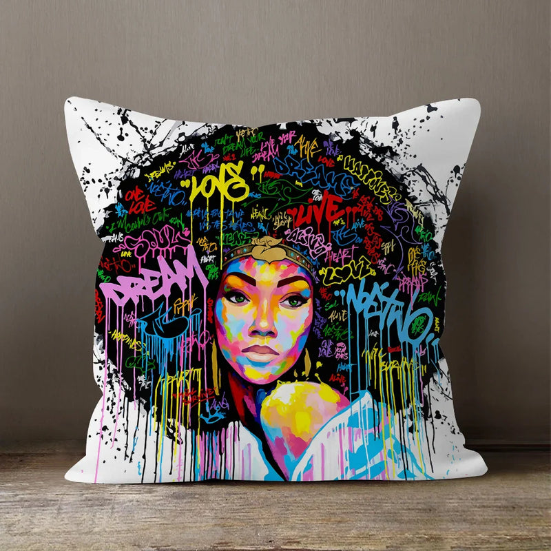 Axyaa Africa Beauty Expression Decorative Velvet Cushion Cover