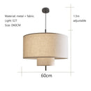 Axyaa Nordic Minimalist Fabric Chandelier Pendant Lamp for Living Room Dining Bar