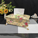 Axyaa Ceramic Flower Tissue Box, Coffee Table Decor, Elegant High-End Storage Solution