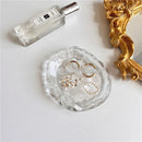 Axya Glass Tea Coaster Set, Elegant Cup Holder & Jewelry Tray