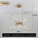 Axyaa Nordic Black LED Ceiling Chandelier for Home Decoration