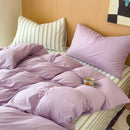 Axyaa Pink Plaid Bedding Set 2025 - Twin/Full/Queen Size - Girls Bed Sheet Set