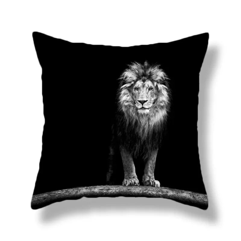 Wild Animal Lion Tiger Cushion Cover - Axyaa Home Decor