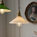 Axyaa Glass LED Pendant Lights with Copper Socket & Wood Detailing