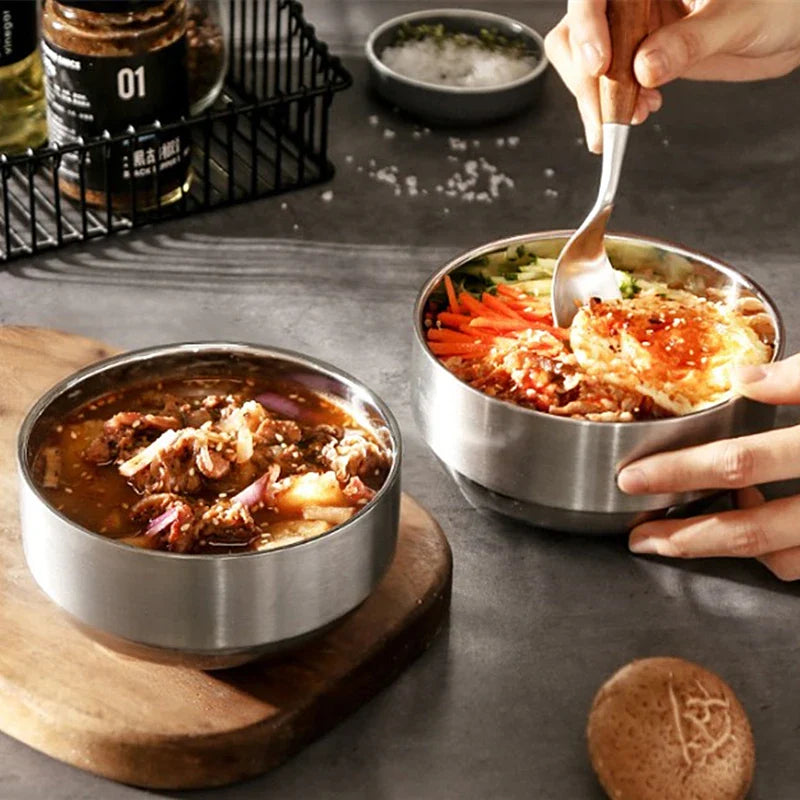 Axyaa Stainless Steel Rice Bowl for Kids and Soup, Noodle Bowl Kitchen Tool.