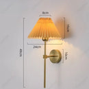 Axyaa Fabric Wall Lamp E27 Minimalist Design for Bedroom Living Room Lighting