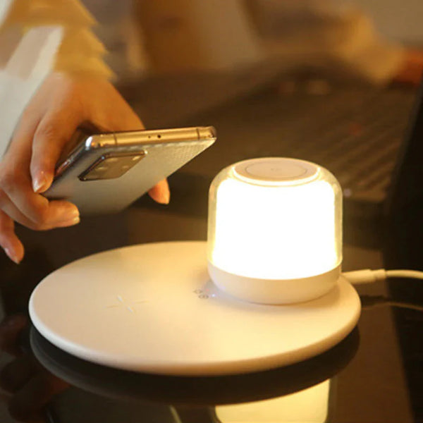 Axyaa LED Wireless Charger Table Lamp for Smartphone - Fast Charging Pad