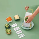 Axyaa Stainless Steel 5-in-1 Vegetable Slicer Cutter Grater Chopper