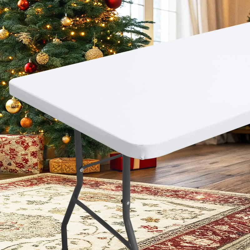 Axyaa Outdoor Picnic Waterproof Tablecloth, Elastic Fitted Table Protector