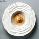 Axyaa Ceramic Dinner Set - Creative Irregular Shaped Tableware for Pasta, Soup, Snacks, Desserts