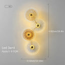 Axyaa Nordic Glass LED Wall Lamp Set for Living Room TV Background Aisle