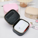 Axyaa PU Leather Makeup Bag with LED Lights and Detachable Mirror