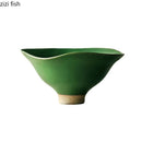 Axya Vintage Ceramic High Foot Bowl: Restaurant Dessert Salad Soup Pasta Specialty Tableware