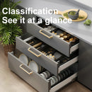 Axyaa Adjustable Dish Rack Drawer Organizer Storage Holder Shelf