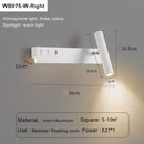 Axyaa Nordic LED Wall Lamp with USB Charging, Adjustable Angle, and Switch