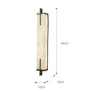 Axyaa Golden Brass Marble Wall Lamp LED 60CM: Neo-Chinese Black Sconce for Living Room