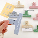 Axyaa Magnetic Paper Clip Holder Retro Color for Office School Fridge Documents