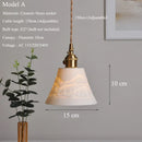 Axyaa Nordic Ceramic Pendant Lights with Brass Finish E27 Hanging Lamp