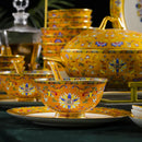 Axya Golden Palace Bone Dinnerware Set for Kitchen