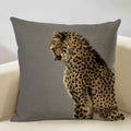 Axyaa Tiger Lion Linen Pillowcase 45x45cm Decorative Cushion Cover for Living Room