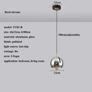 Axyaa Adjustable Angle Round Pendant Light: Modern Stretchable Chandelier for Home Lighting