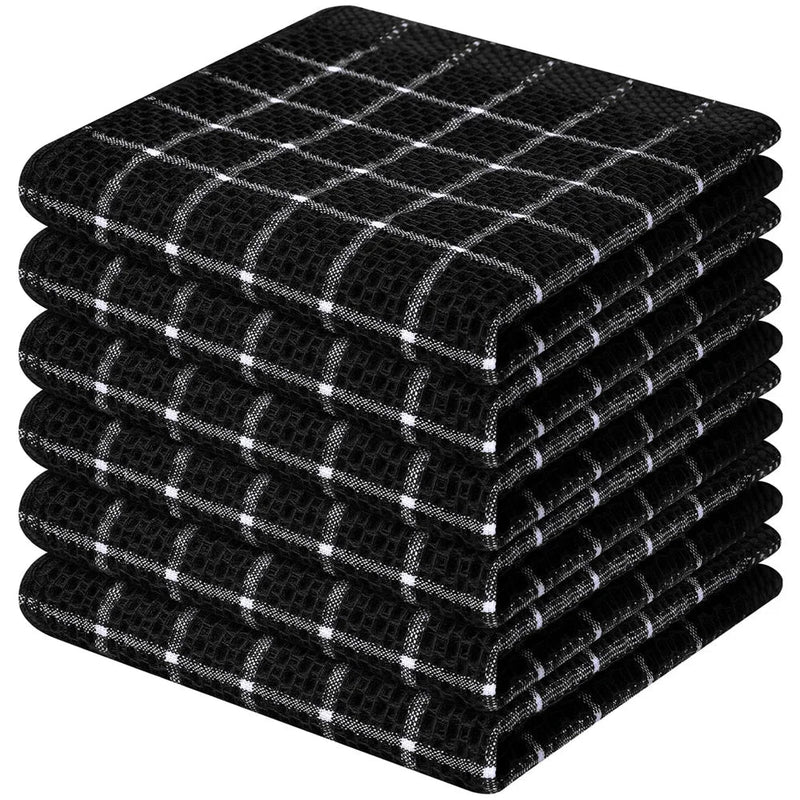 Axyaa Kitchen Towels: Absorbent Honeycomb Cleaning Cloth Set for Dishes, Tableware & Glass
