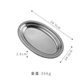 Axyaa Stainless Steel Oval Plate, Barbecue Rice Noodle Fish Plate