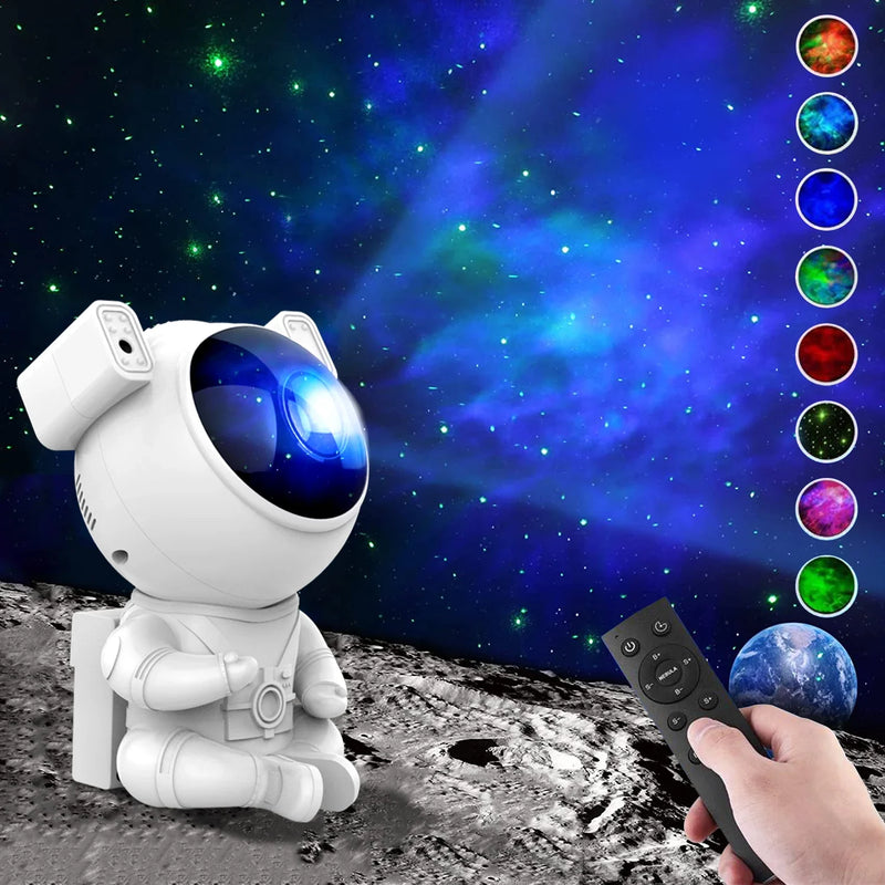 Axyaa Starry Projector Night Light: Astronaut Galaxy Sky Lamp for Home Decor, Kids Gift