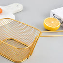 Axyaa Stainless Steel Frying Basket - Mini French Fry Holder, Oil Separation