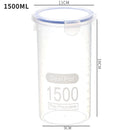 Axyaa Transparent Plastic Grain Jars with Scale Food Container - Clear Storage Box