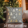 Axyaa Snowman & Winter Pattern Pillow Cover for Sofa, Bedroom, Car