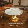 Axyaa Ceramic Dessert Plate Set. High-Footed, European-Inspired Design for Elegant Dining.