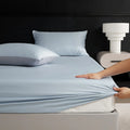 Axyaa Luxury Cotton Fitted Sheet for Hot Sleepers - Moisture-Wicking Mattress Cover