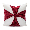 Axyaa Red White Pompom Ball Cushion Covers - Christmas Classical Design