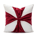 Axyaa Red White Pompom Ball Cushion Covers - Christmas Classical Design